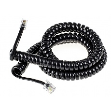 Handset cord, 15ft, black 