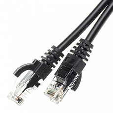 UTP Patch cable, cat.5e, 1.0m, black, LSOH