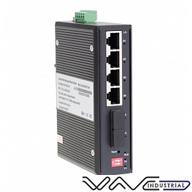 Managed industrial switch, 4x 100/1000TX (RJ-45), 2x 1000FX SFP (Wave Industrial WO-IS-2GF4GT-M)