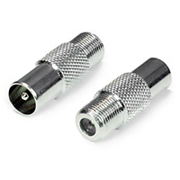Adaptor; TV antenna male to F female 