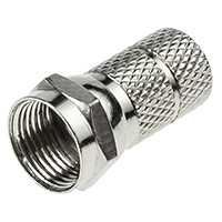 F male connector, TWIST-ON, RG6, brass 