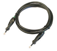 Optical cable, dual rotating connector Toslink/3.5 mm, O.D. 5 mm, black - 1.5 m 