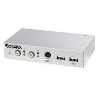 KVM switch,  2 to 1, USB console, PS/2 and USB PC ports, desktop, metal (Oxca KSC-102C)
