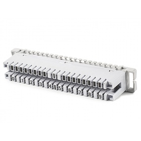 10 pairs LSA connection module, number 0-9, grey