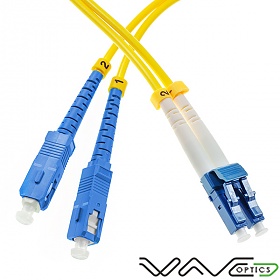 Fiber optic patch cord, SC/UPC-LC/UPC, SM, 9/125 duplex, G652D fiber 3.0mm, L=10m