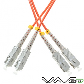 Fiber optic patch cord, SC/UPC-SC/UPC, MM, 62.5/125 duplex, OM1 fiber 3.0mm, 10m