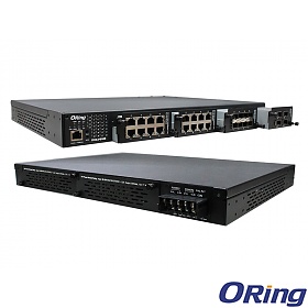 ORing RGS-P9000-HV, Industrial Managed modular switch, 24x SFP + 4 slide-in SFP+ slots 10G, O/Open-Ring <30ms