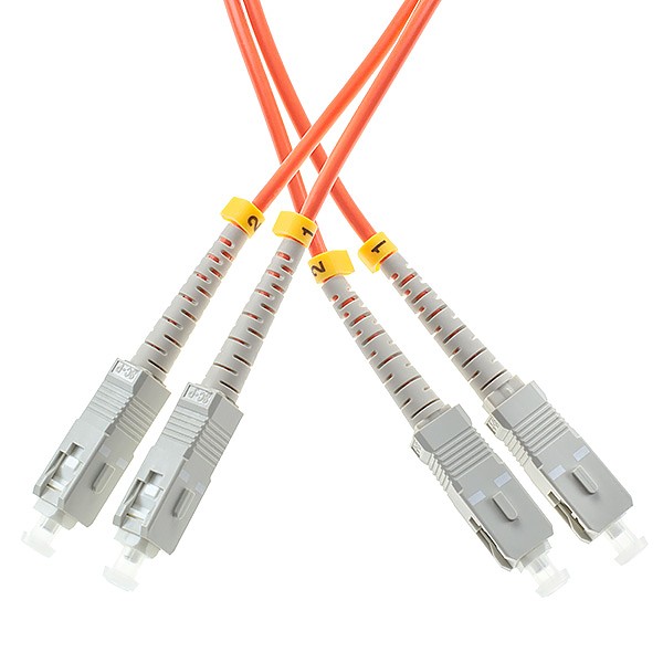 Fiber optic patch cord, SC/UPC-SC/UPC, MM, 50/125 duplex, OM2 fiber 3.0mm, L=15m