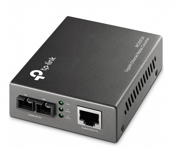 Gigabit media converter 10/100/1000 Mbps RJ-45/SC, MM 850 nm, 550 m (TP-Link MC200CM) 