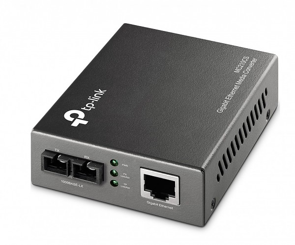 Gigabit media converter 10/100/1000 Mbps RJ-45/SC, SM 1310 nm, 15 km (TP-Link MC210CS) 