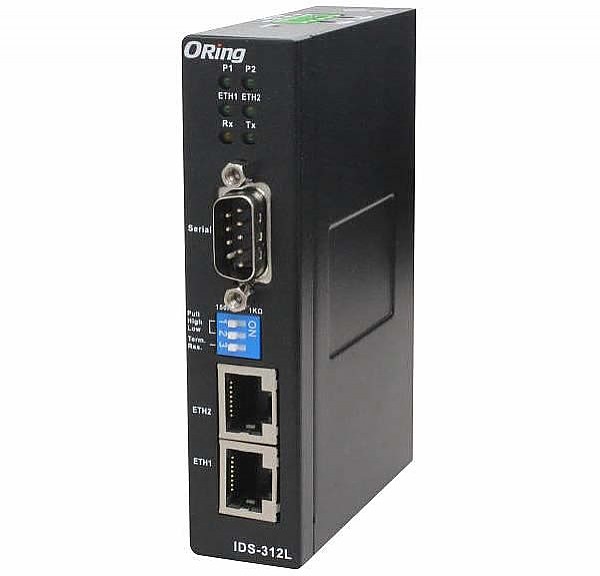 Device server, 1x RS-232/422/485 + 2x 10/100 RJ-45 (LAN) (ORing IDS-312L) 