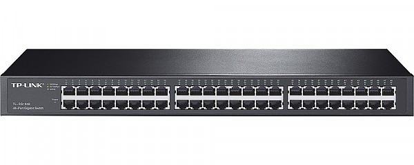 Unmanaged switch, 48x 10/100/1000 RJ-45, 19" (TP-Link TL-SF1048) 