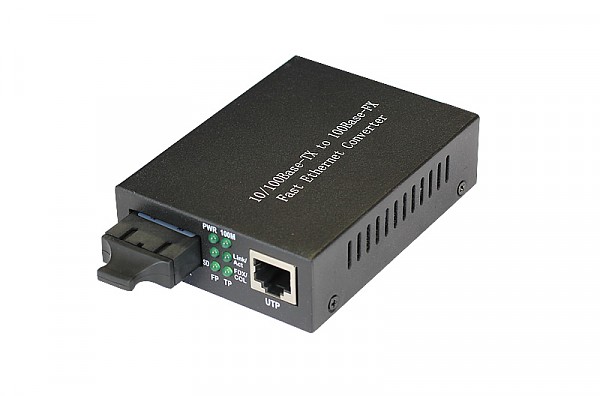 Gigabit media converter 10/100/1000 Mbps RJ-45/SC, SM 1310nm, 20km (Wave Optics, WO-KB-SDS-020K) 