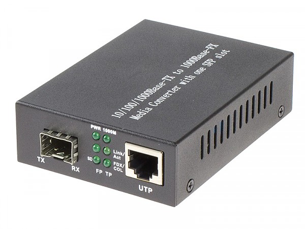 Gigabit media converter 10/100/1000 Mbps RJ-45/SFP slot 100/1000 Mbps (Wave Optics, WO-KGA-SFP) 