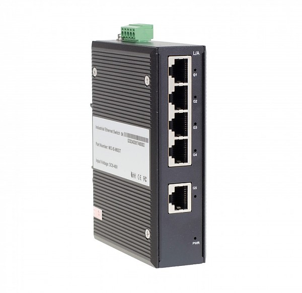 Unmanaged industrial switch, 5x 10/1000 RJ-45 (Wave Industrial WO-IS-M5GT) 