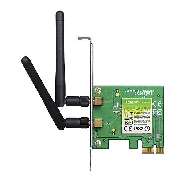 Wireless PCI-Express N adaptor, 300Mbps (TP-Link TL-WN881ND) 