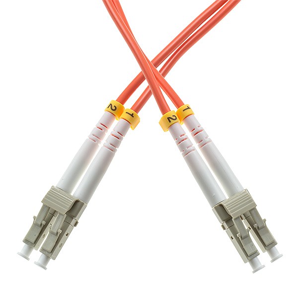 Fiber optic patch cord, LC/UPC-LC/UPC, MM, 50/125 duplex, OM2 fiber 3.0mm, L=1m