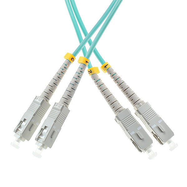 Fiber optic patch cord, SC/UPC-SC/UPC, MM, 50/125 duplex, OM3 fiber 3.0mm, 1m