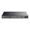 Managed switch,  26x 10/100/1000 RJ-45, 2 slide-in SFP, PoE+, 19" (TP-Link ES228GMP)