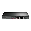 Unmanaged switch, 16x 10/100 RJ-45, 2x Combo Gigabit, PoE, 19" Rack-mounting Bracket (TP-Link Mercusys MS118CP)