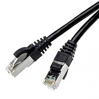 Patch cable S/FTP (PiMF) cat. 6A,  0.25 m, black