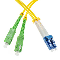 Patchcord SC/APC-LC/UPC, SM, 9/125 duplex, G652D fiber, 10 m