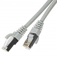 Patch cable S/FTP (PiMF) cat. 6A,  1.0 m, grey