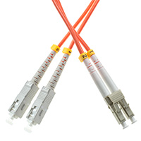 Patchcord SC/UPC-LC/UPC, MM, 62.5/125 duplex, OM1 fiber, 2 m