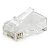 Modular male connector, 8P8C (RJ-45), flat, solid, cat. 5e