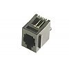 Modular female connector, 4P4C, top entry, flangless