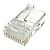 Modular male connector, 10P10C (RJ-50), round, solid