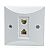 Wall box, 2x4C,ABS,white