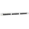 Patch panel, 24-port, UTP, cat. 5e, 1U, 19", Krone type, w/cable holder