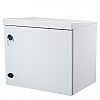 Wall-mounted IP65 19" rack cabinet, 12U, steel door, 430mm d.