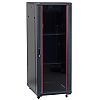 Floor-standing 19" rack cabinet, 32U, glass door, 800mm, black