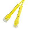Patch cable UTP cat. 6a, 1.5 m, yellow, LSOH, ultra-flex