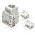 Keystone connector 8p8c, unshielded, cat. 5e, IDC, 90°, white