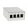 DIN mounted patch panel, 4-port, keystone, blank