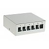 DIN mounted patch panel, 6-port, keystone, blank