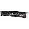 Sliding shelf, 19", 2U, 350mm, black