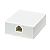 Surface box, 6P6C, standard, white