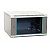 Wall-mounted 19" rack cabinet, 6U, glass door, 600mm d.