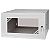 Wall-mounted 19" rack cabinet, 4U, glass door, 350mm d., flat pack