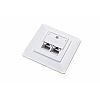 Wall plate mount box, cat. 5e, 2x RJ-45, UTP