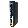 IES-1042FX-SS-SC, Industrial Slim Type 6-port Unmanaged Ethernet Switch, DIN, 4x 10/100 RJ-45 + 2x 100 SM SC, slim housing