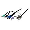 KVM cable, Wave KVM , M-P15F, combo, 5.0 m