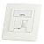 Wall plate mount box, cat. 6A, 1x RJ-45, FTP