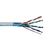 Cable F/UTP, cat.5E, grey, 4x2x24 AWG, 305 m, solid (Wave Cables)