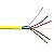 Cable F/UTP  Wave Cables, cat.6, yellow, LSOH, 4x2x26 AWG, Cu, 305 m, stranded
