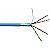 Cable F/UTP, cat.6, blue, LSOH, 4x2x26 AWG, 305m, stranded (Wave Cables)